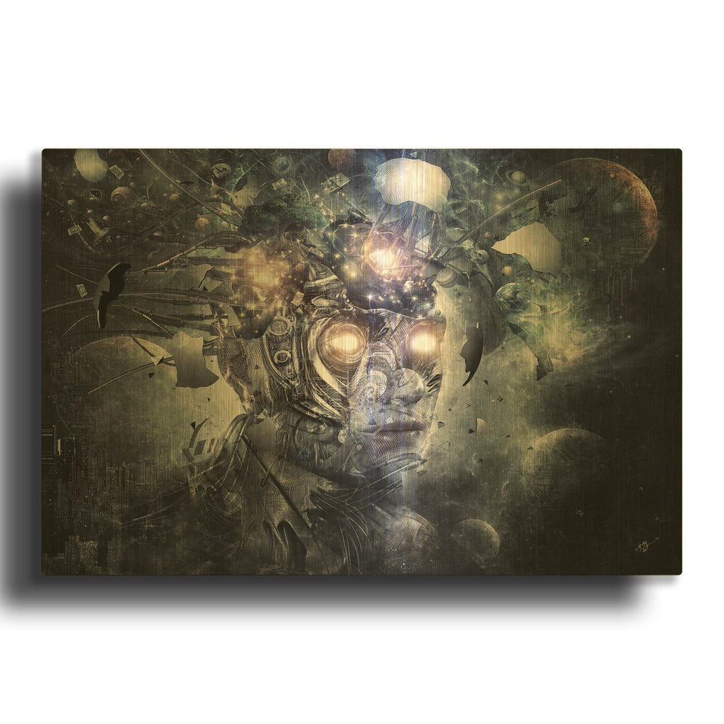 'Reconstruction' By Cameron Gray Gold Metal Wall Art