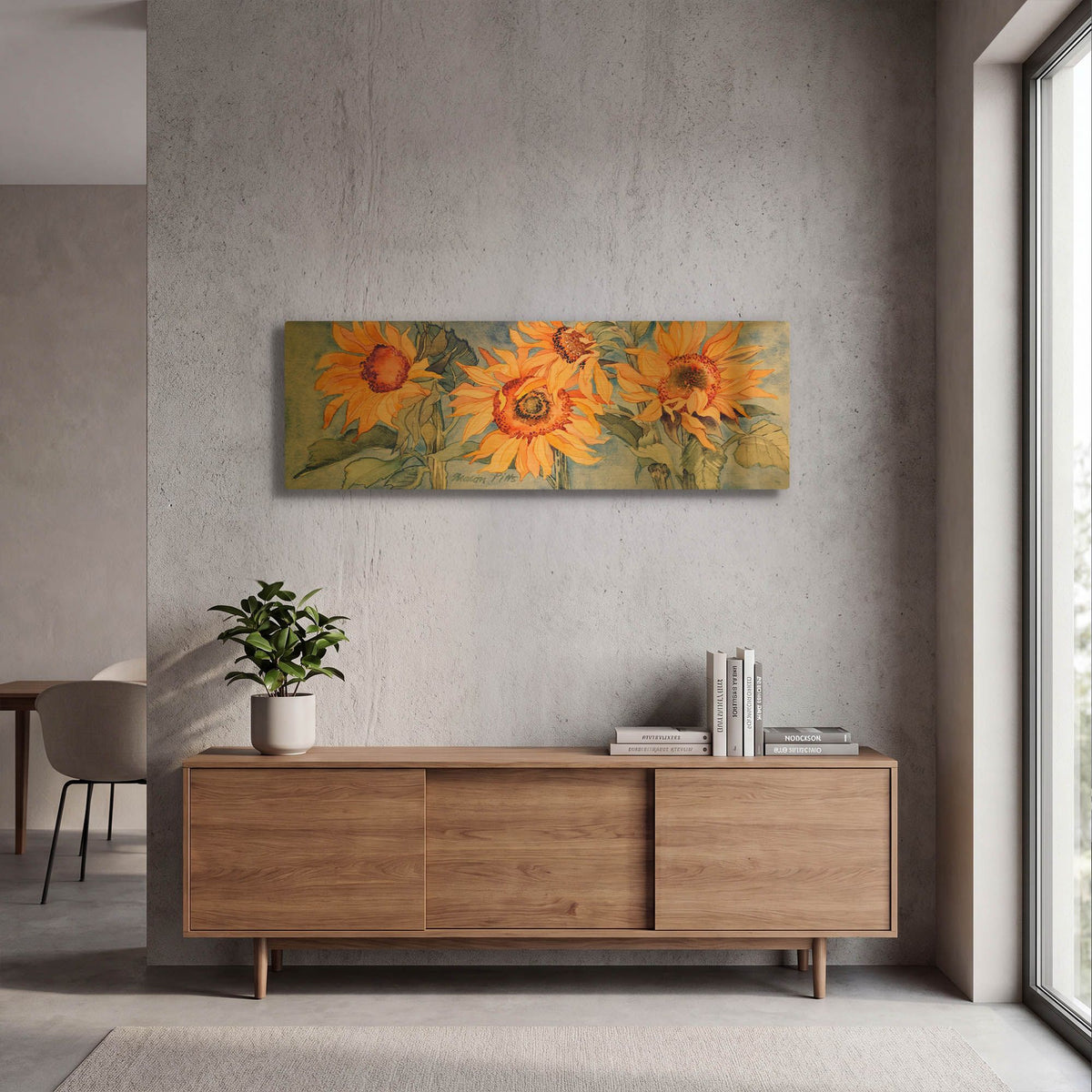 'Sunflowers VI' By Sharon Pitts Gold Metal Wall Art