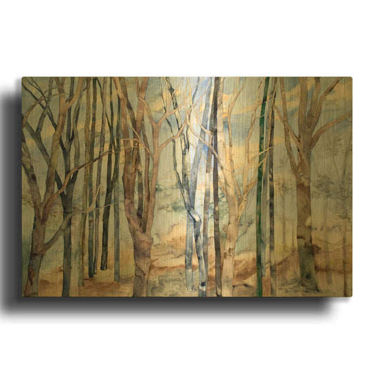 'Through The Trees' By Sharon Pitts Gold Metal Wall Art
