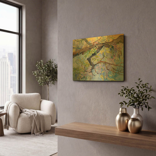 'Wisteria, Van Vleck' By Sharon Pitts Gold Metal Wall Art