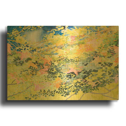 'Autumn Colors' By Sharon Pitts Gold Metal Wall Art