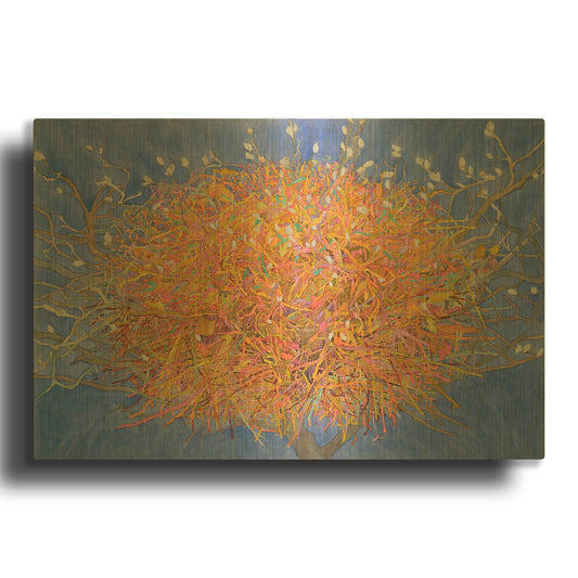 'Circle Of Life, Entangled Mysteries' By Sharon Pitts Gold Metal Wall Art