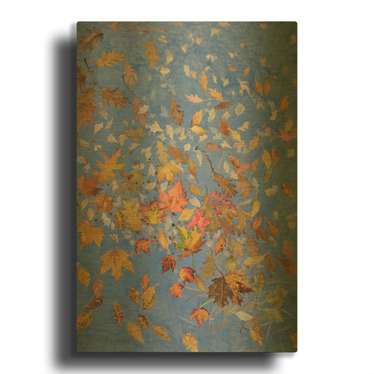 'Floating On The Breeze Left Panel' By Sharon Pitts Gold Metal Wall Art