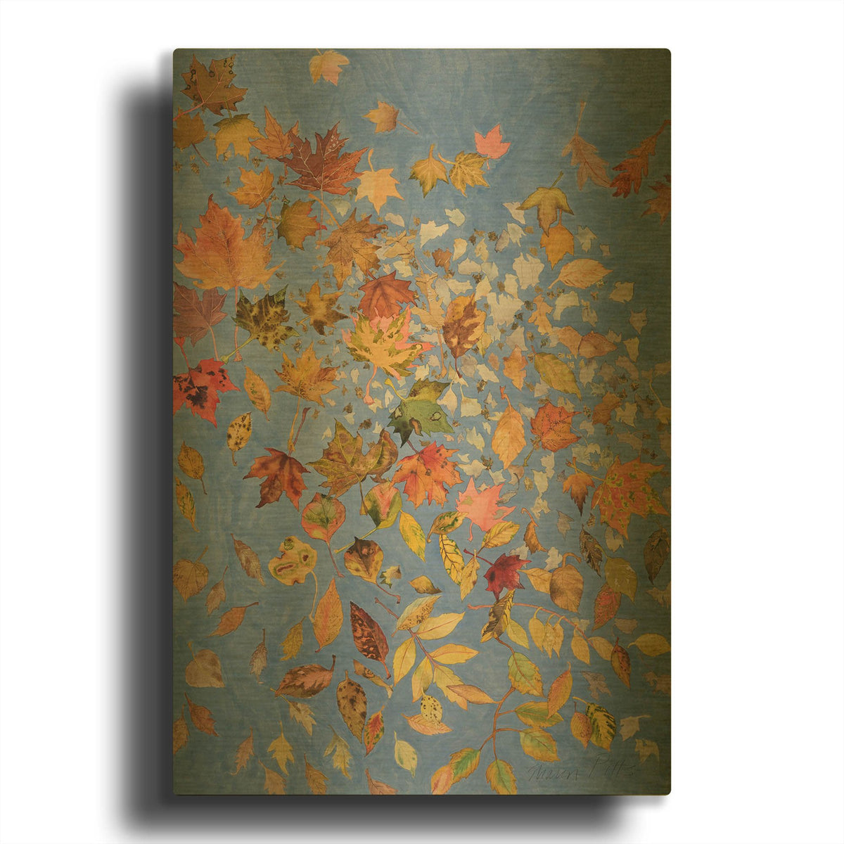 'Floating On The Breeze Right Panel' By Sharon Pitts Gold Metal Wall Art
