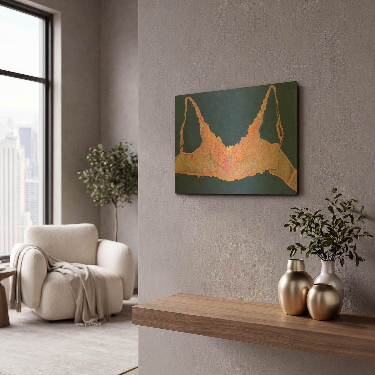 'French Lace 1' By Sharon Pitts Gold Metal Wall Art
