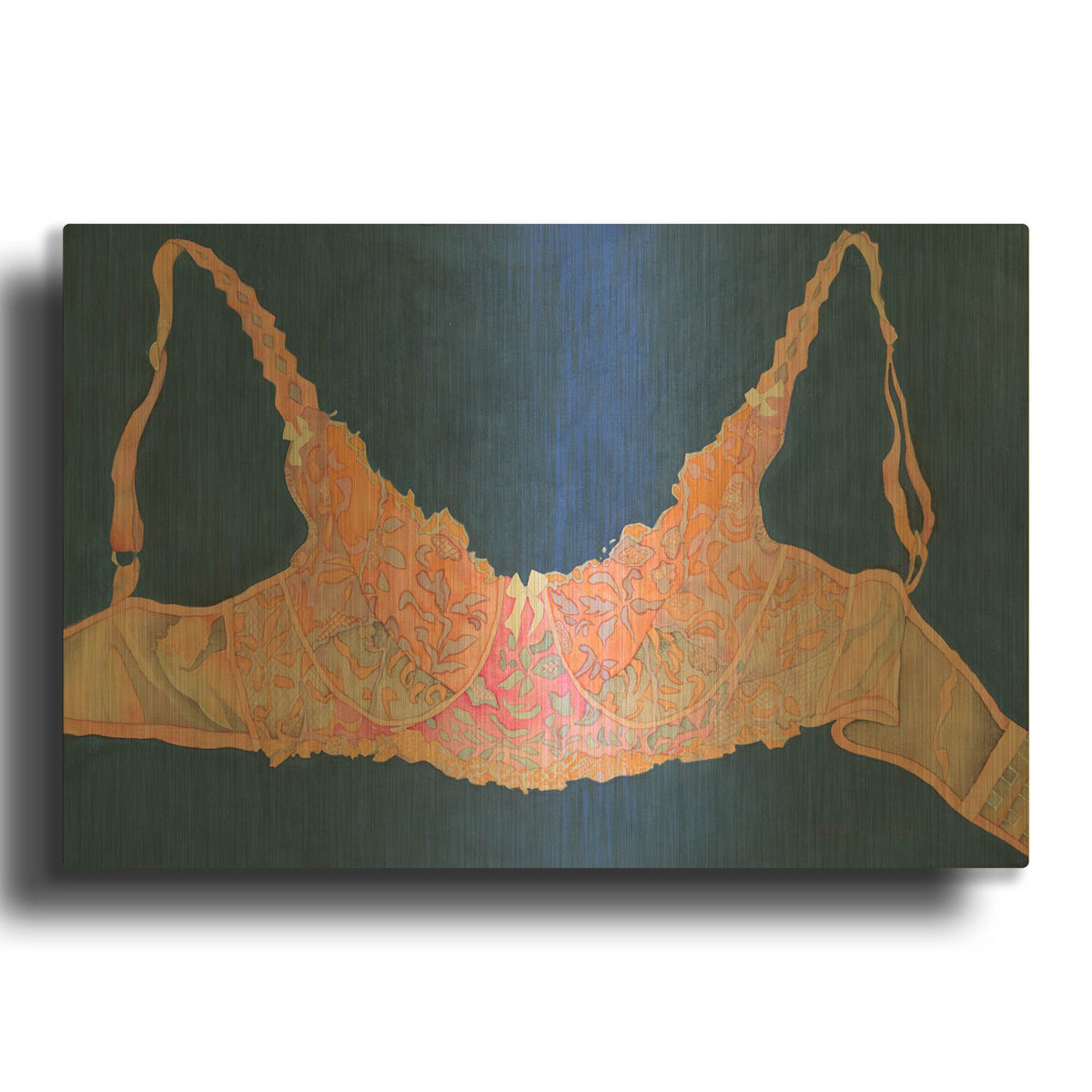 'French Lace 1' By Sharon Pitts Gold Metal Wall Art