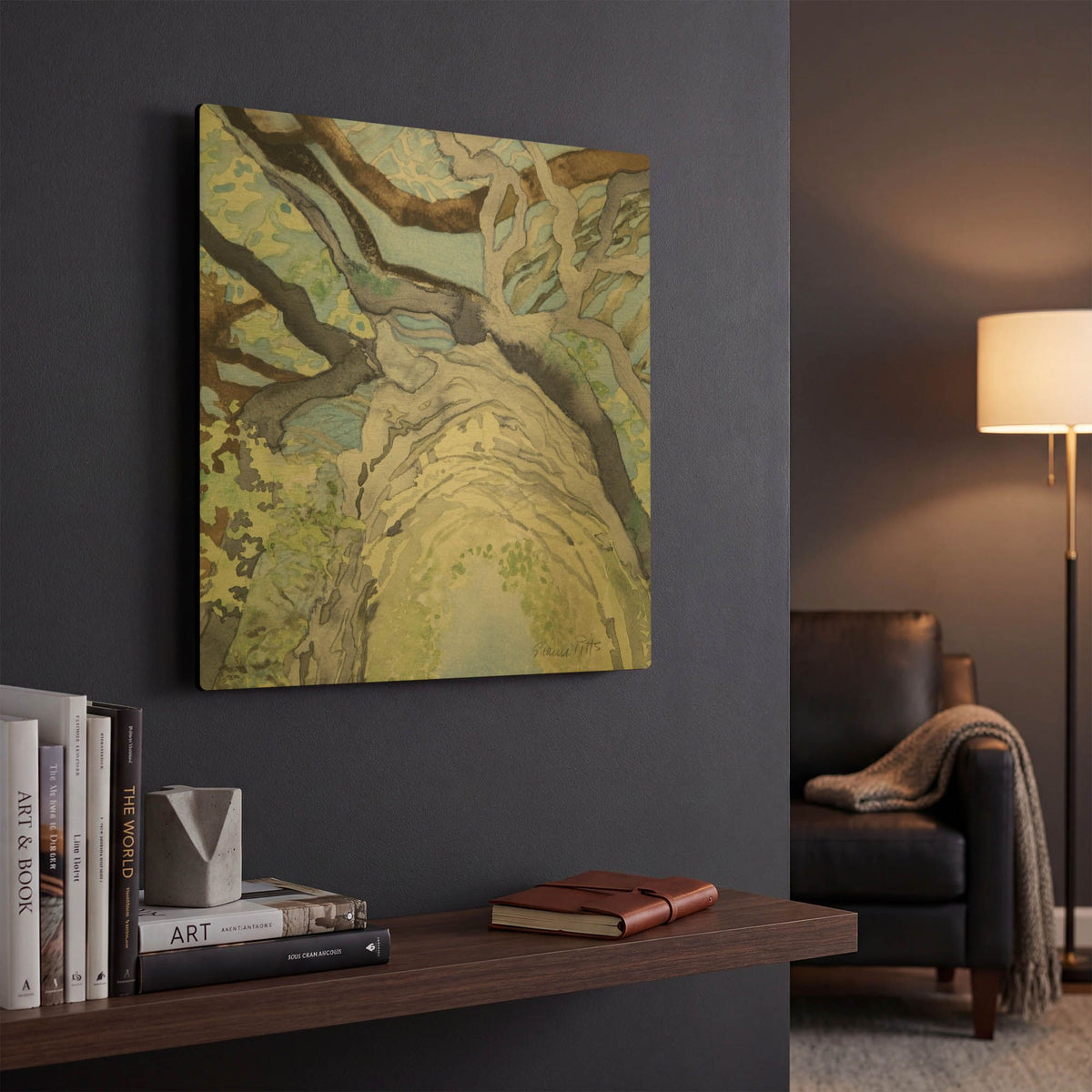 'Monk' By Sharon Pitts Gold Metal Wall Art