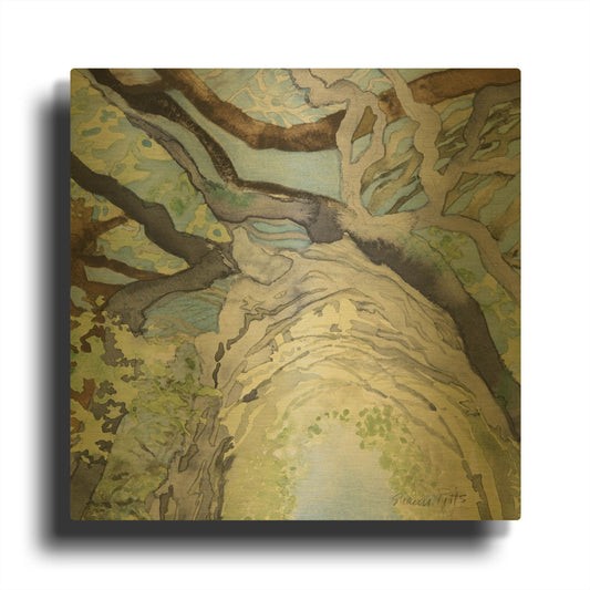 'Monk' By Sharon Pitts Gold Metal Wall Art