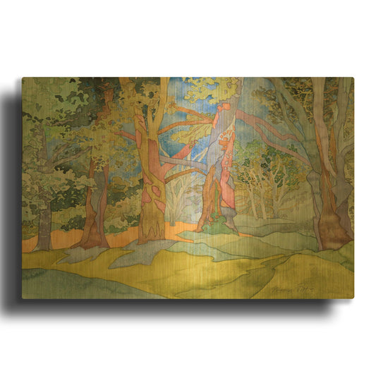 'Trees For Civil War Soldiers, Vermont 2' By Sharon Pitts Gold Metal Wall Art