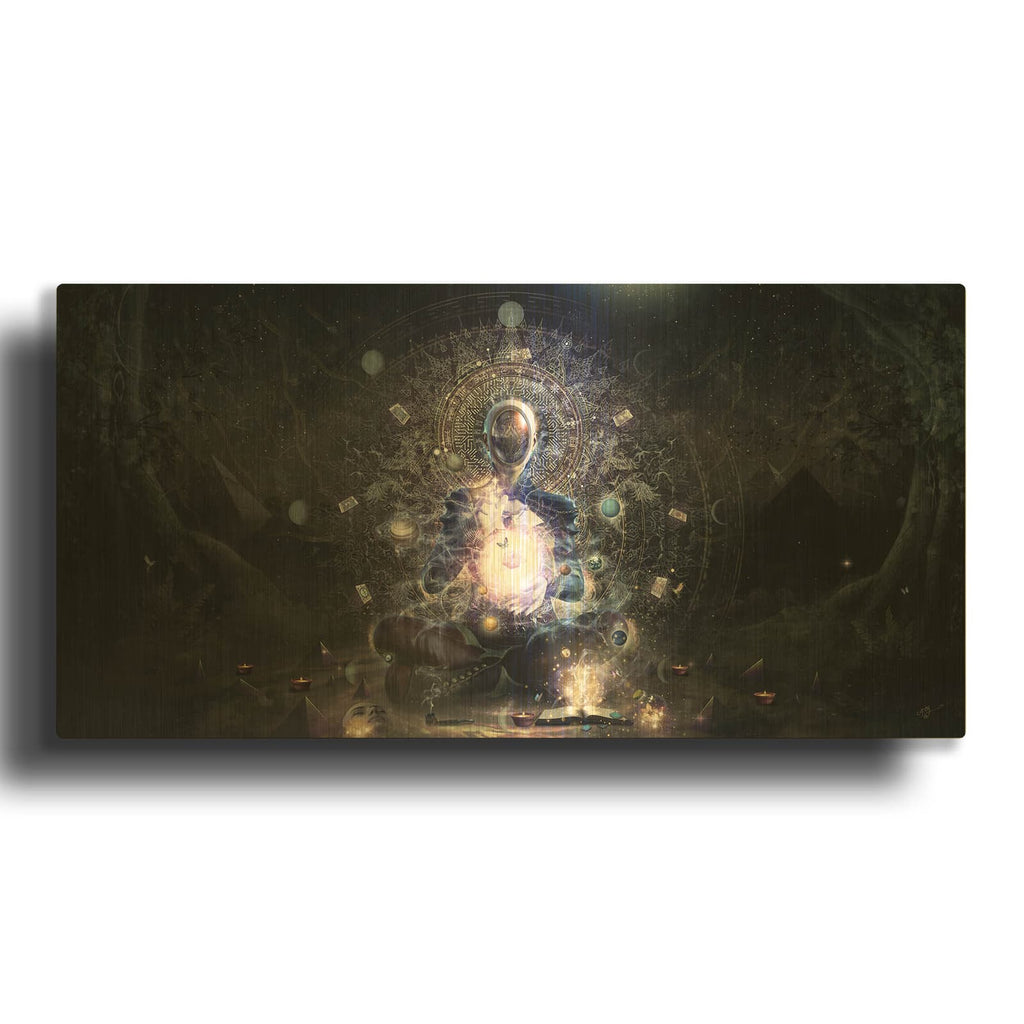 'Cosmic Ritual' By Cameron Gray Gold Metal Wall Art