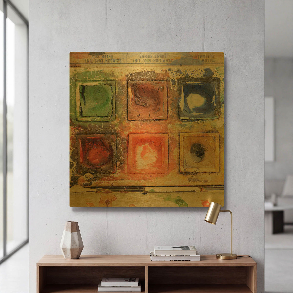 'Lovely Old and Used Paints' By Tom Quartermaine Gold Metal Wall Art
