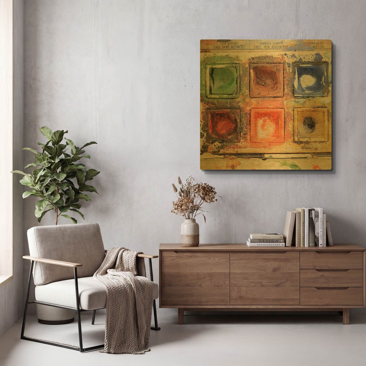 'Lovely Old and Used Paints' By Tom Quartermaine Gold Metal Wall Art