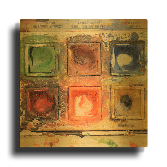 'Lovely Old and Used Paints' By Tom Quartermaine Gold Metal Wall Art