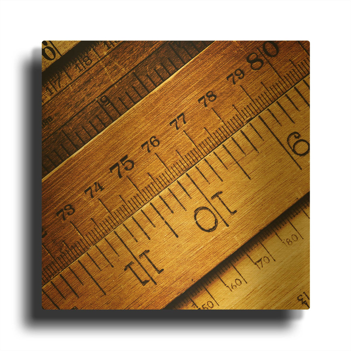 'Lovely Old Rulers' By Tom Quartermaine Gold Metal Wall Art