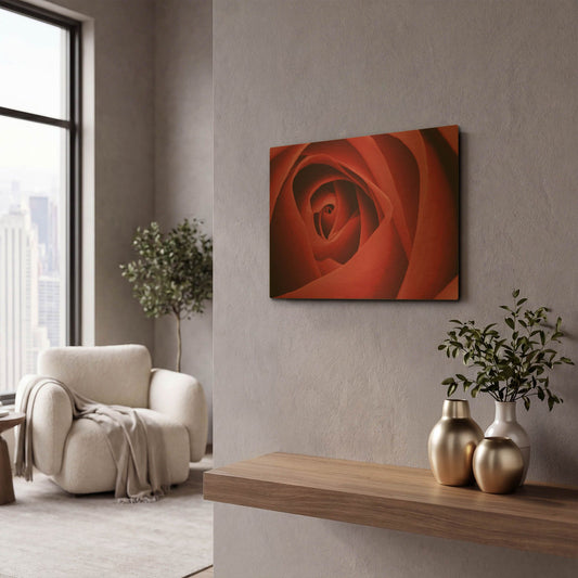 'Red Rose' By Tom Quartermaine Gold Metal Wall Art
