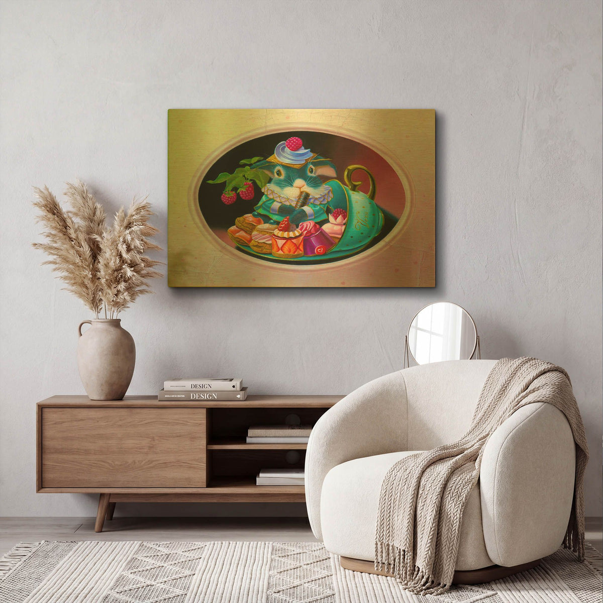 'Cup Of Plenty' By Valery Vecu Quitard Gold Metal Wall Art