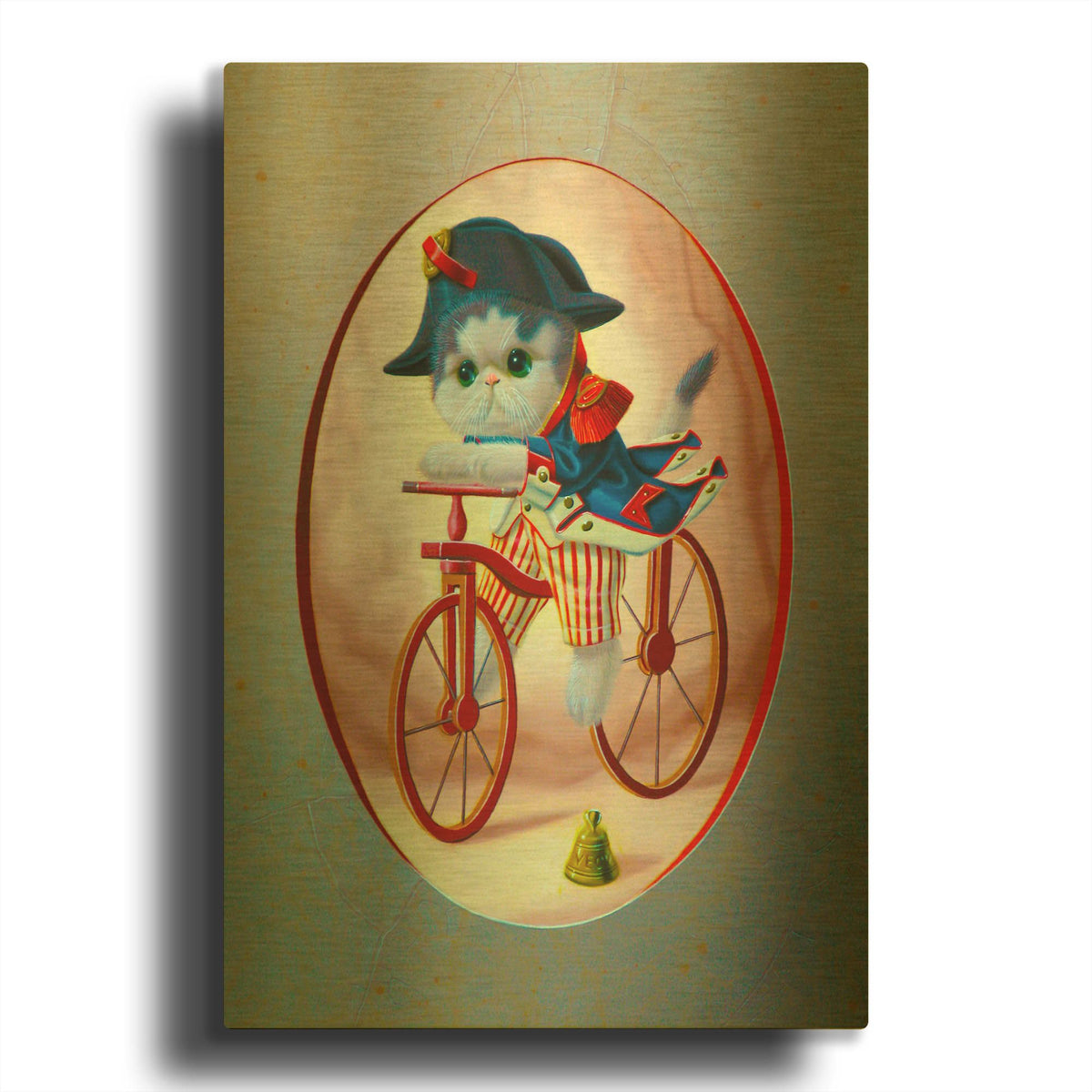 'National Guard At Cycle N2' By Valery Vecu Quitard Gold Metal Wall Art