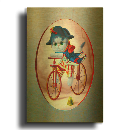 'National Guard At Cycle N2' By Valery Vecu Quitard Gold Metal Wall Art