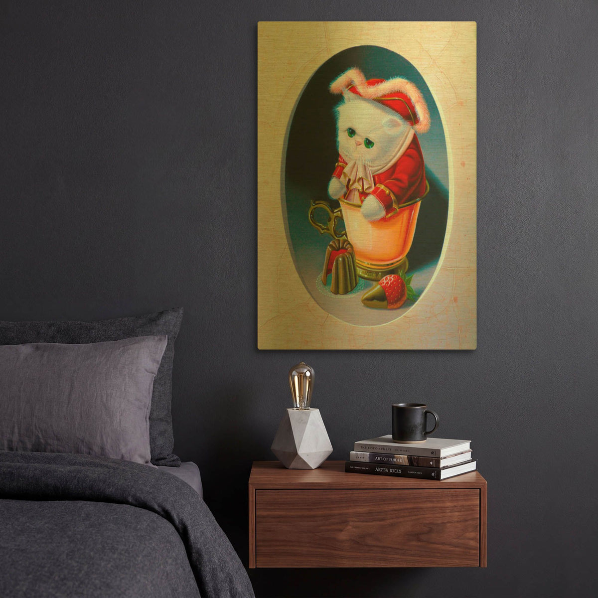 'The Corsair With Sweets' By Valery Vecu Quitard Gold Metal Wall Art