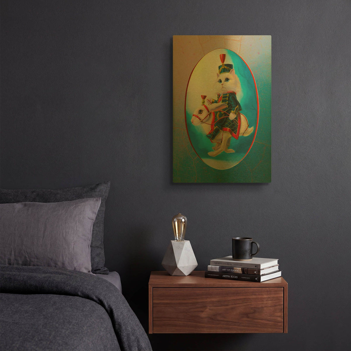 'The Hussar' By Valery Vecu Quitard Gold Metal Wall Art