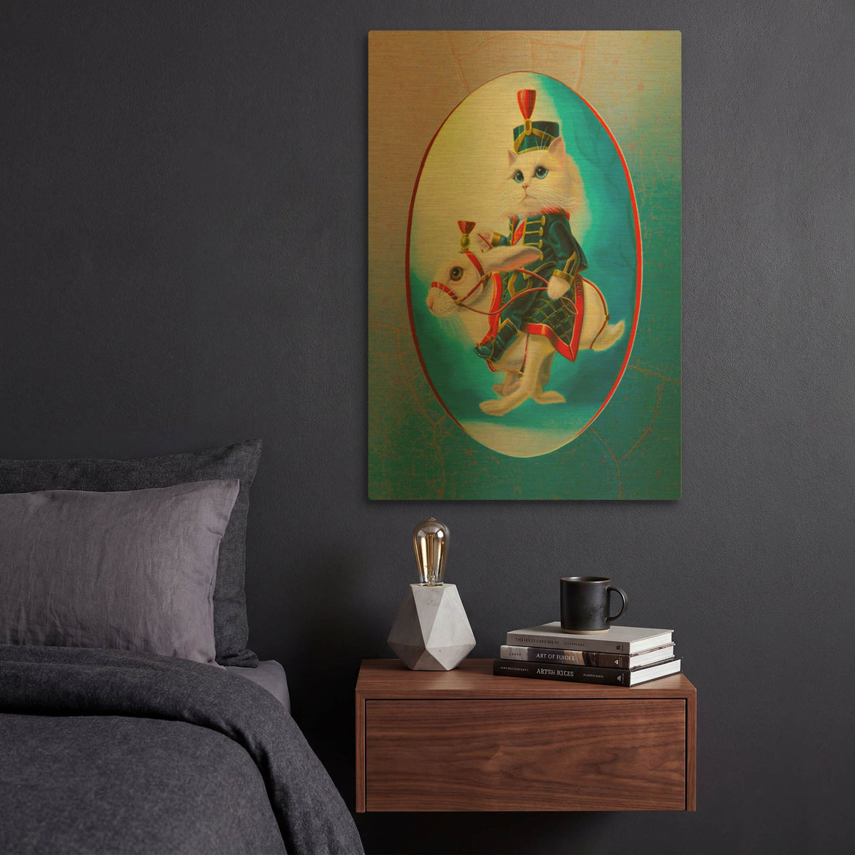 'The Hussar' By Valery Vecu Quitard Gold Metal Wall Art