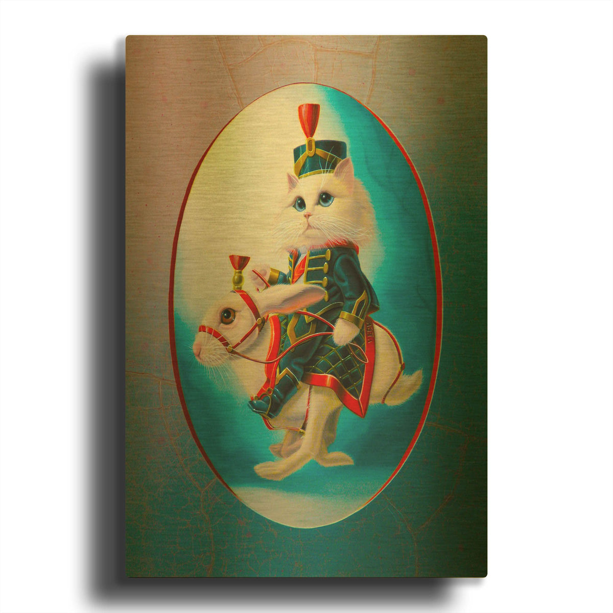 'The Hussar' By Valery Vecu Quitard Gold Metal Wall Art