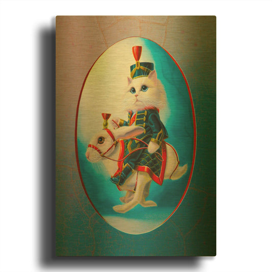 'The Hussar' By Valery Vecu Quitard Gold Metal Wall Art