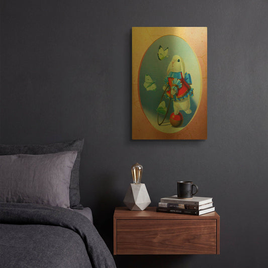 'White Butterflies' By Valery Vecu Quitard Gold Metal Wall Art