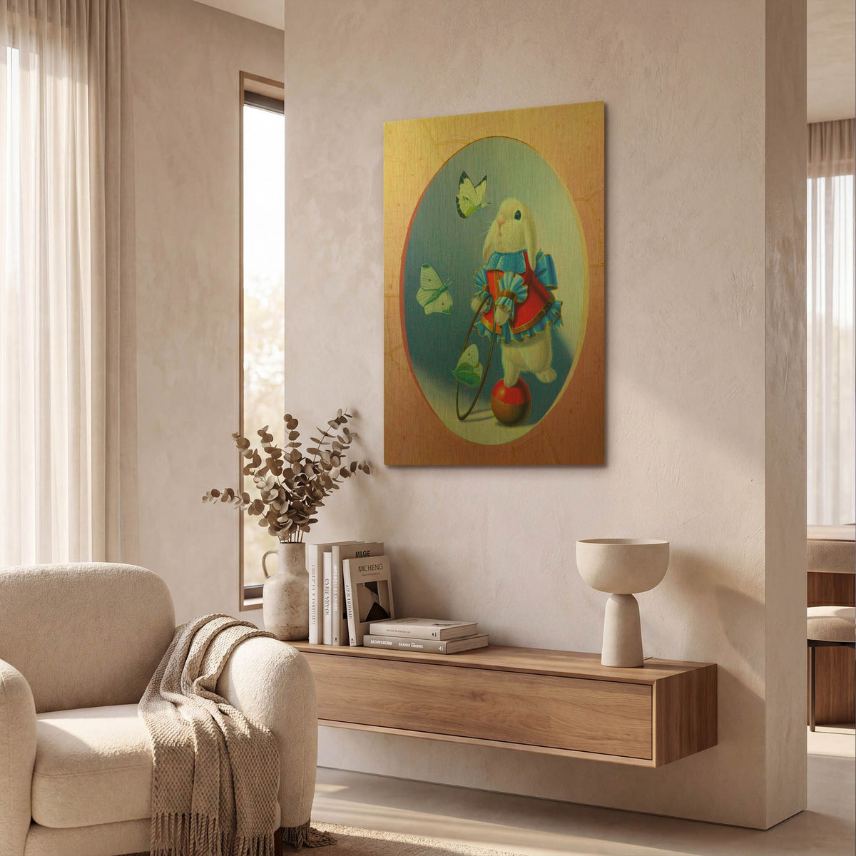 'White Butterflies' By Valery Vecu Quitard Gold Metal Wall Art