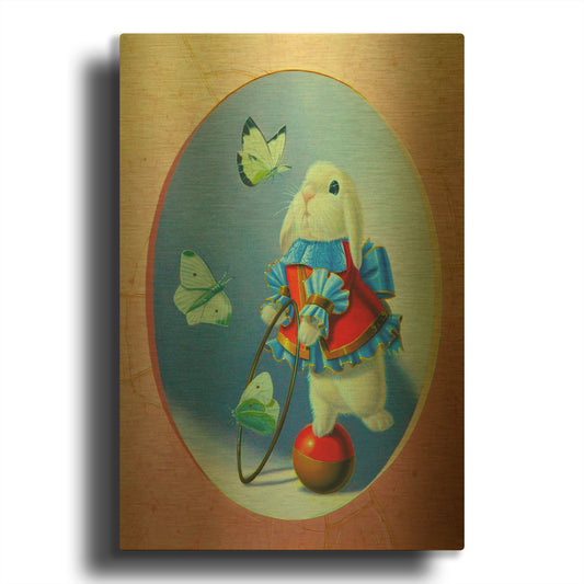 'White Butterflies' By Valery Vecu Quitard Gold Metal Wall Art