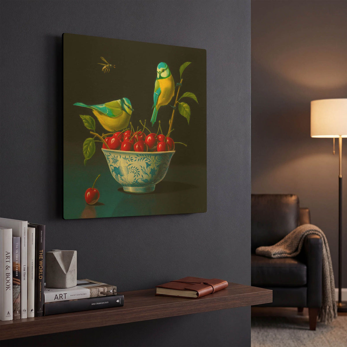 'Both Tits And Cherries' By Valery Vecu Quitard Gold Metal Wall Art