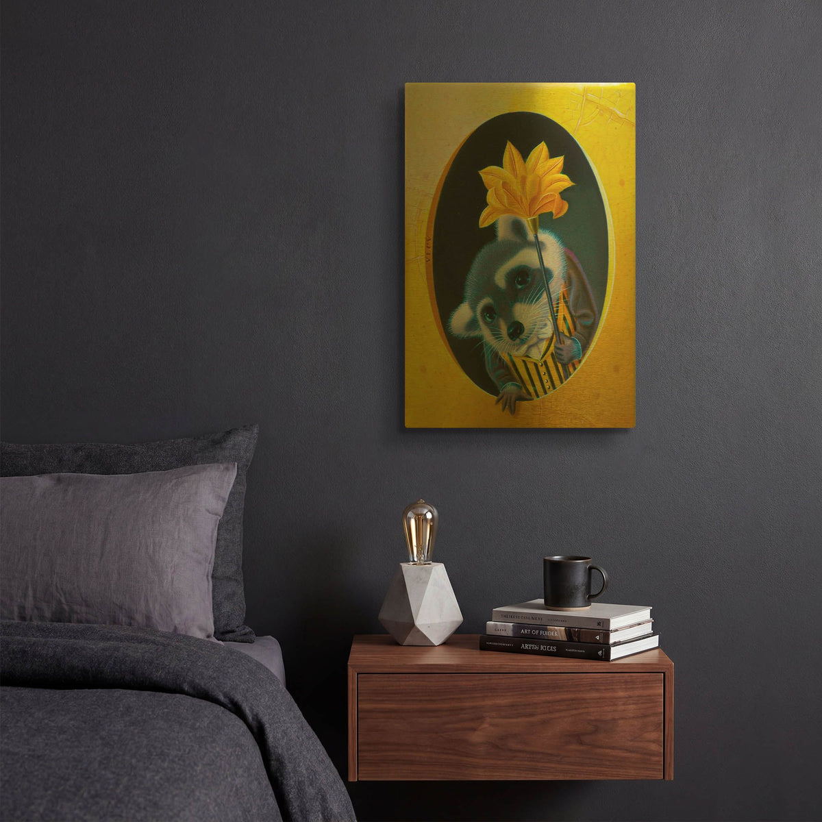 'Butler' By Valery Vecu Quitard Gold Metal Wall Art