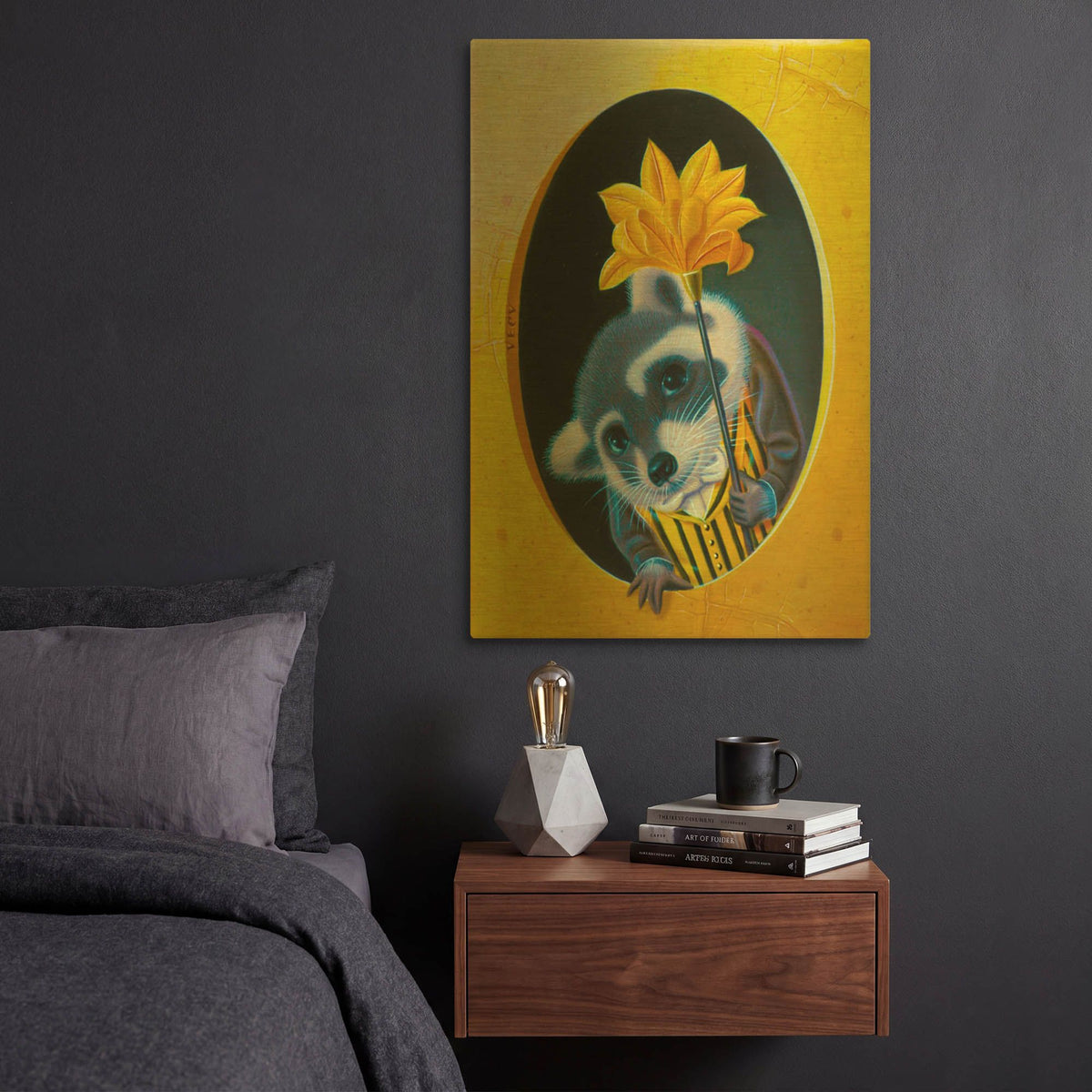 'Butler' By Valery Vecu Quitard Gold Metal Wall Art