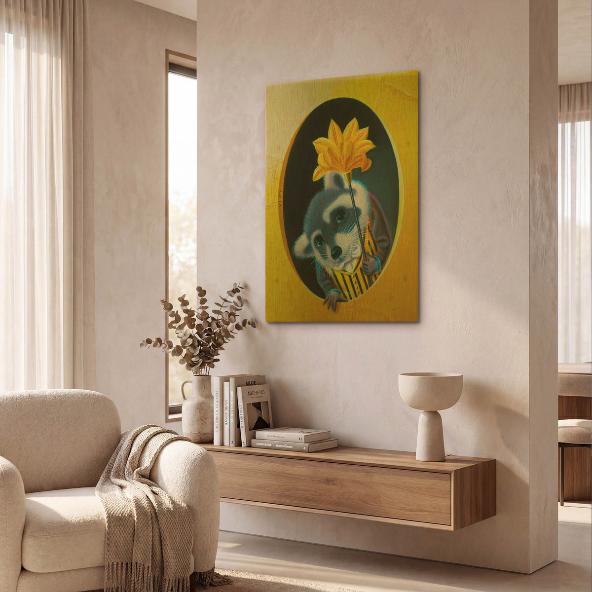 'Butler' By Valery Vecu Quitard Gold Metal Wall Art