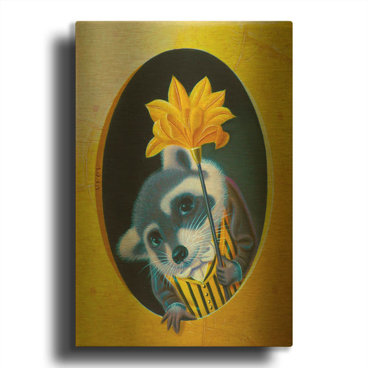'Butler' By Valery Vecu Quitard Gold Metal Wall Art