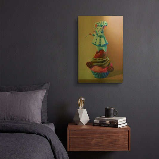 'Cook And Conductor' By Valery Vecu Quitard Gold Metal Wall Art