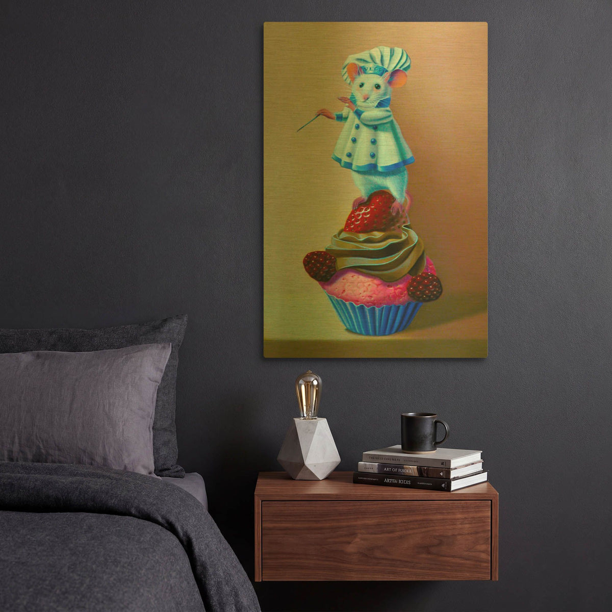 'Cook And Conductor' By Valery Vecu Quitard Gold Metal Wall Art