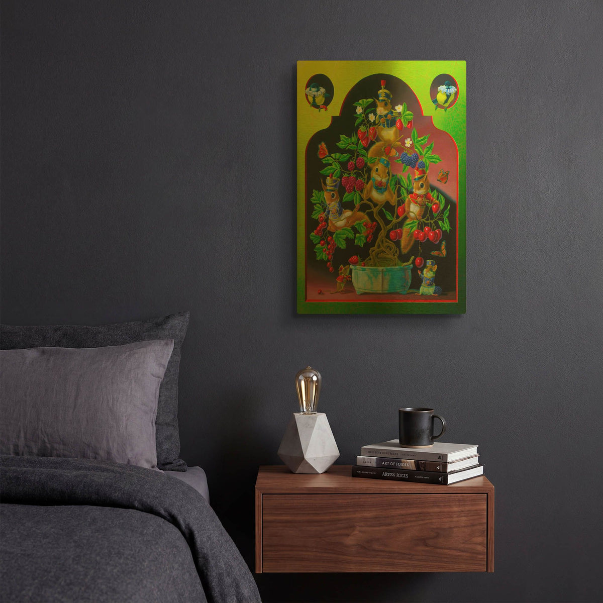 'Gathering N1' By Valery Vecu Quitard Gold Metal Wall Art