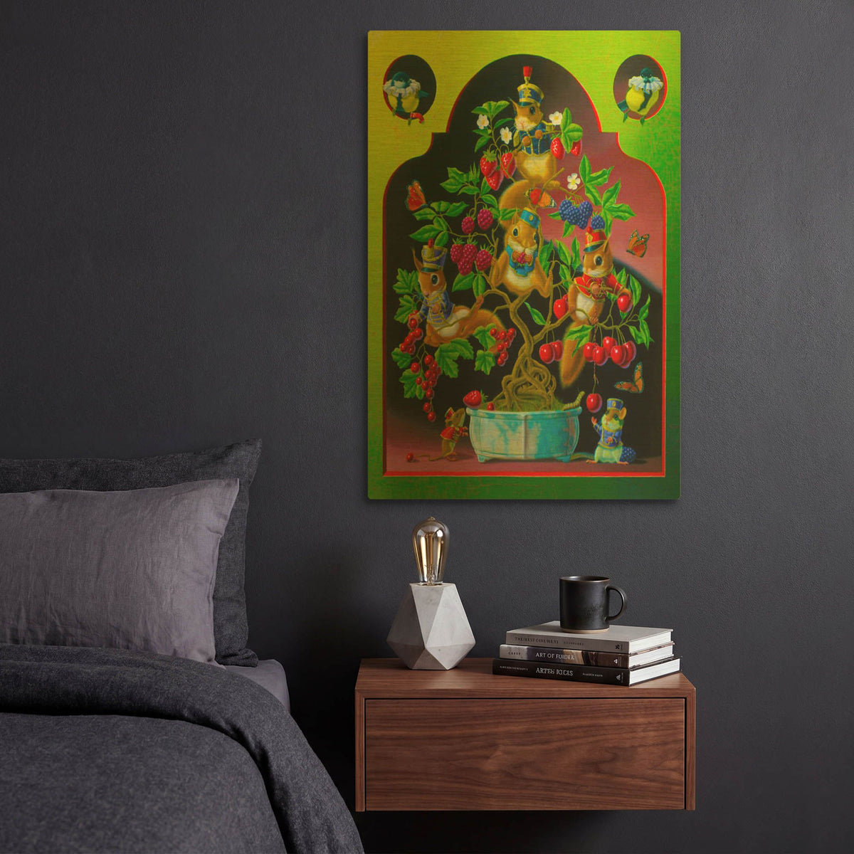 'Gathering N1' By Valery Vecu Quitard Gold Metal Wall Art