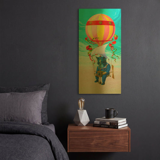 'Hulm' By Valery Vecu Quitard Gold Metal Wall Art