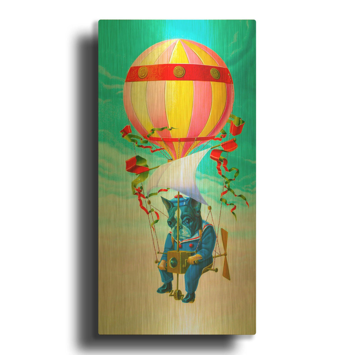'Hulm' By Valery Vecu Quitard Gold Metal Wall Art