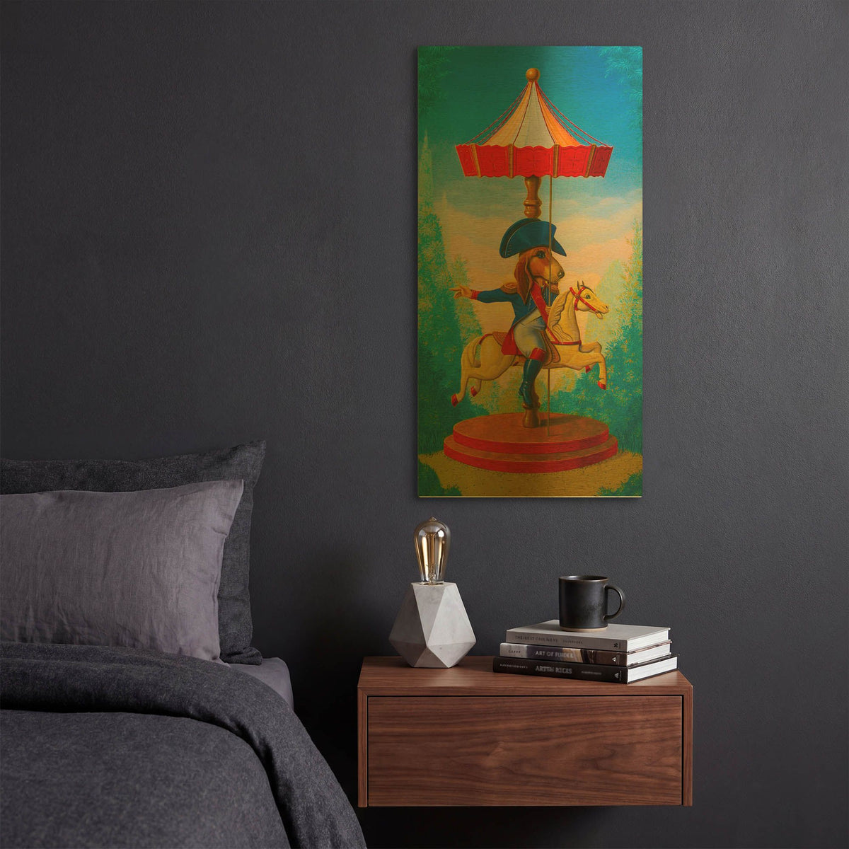 'Little Carousel' By Valery Vecu Quitard Gold Metal Wall Art