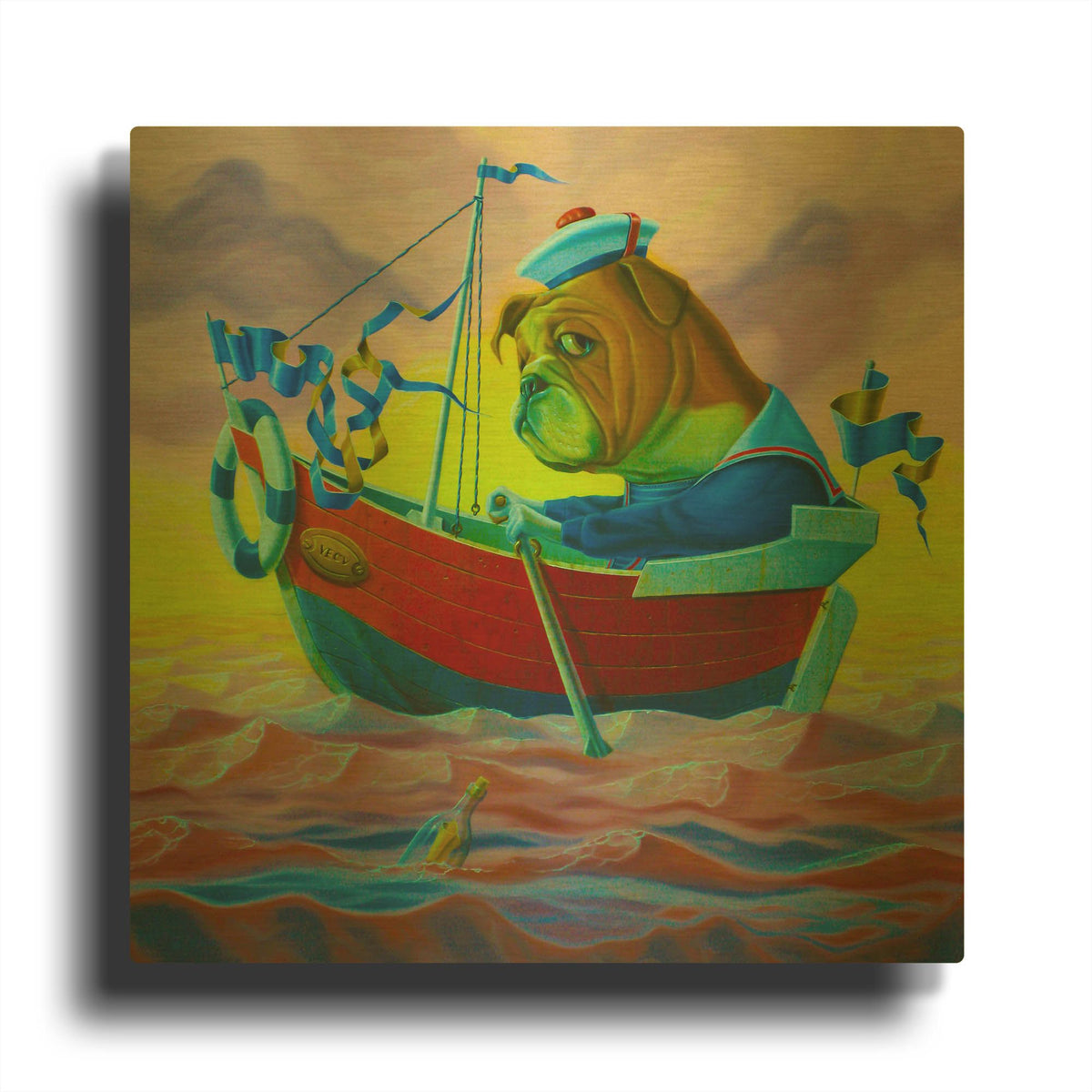'Maritime Solidarity' By Valery Vecu Quitard Gold Metal Wall Art