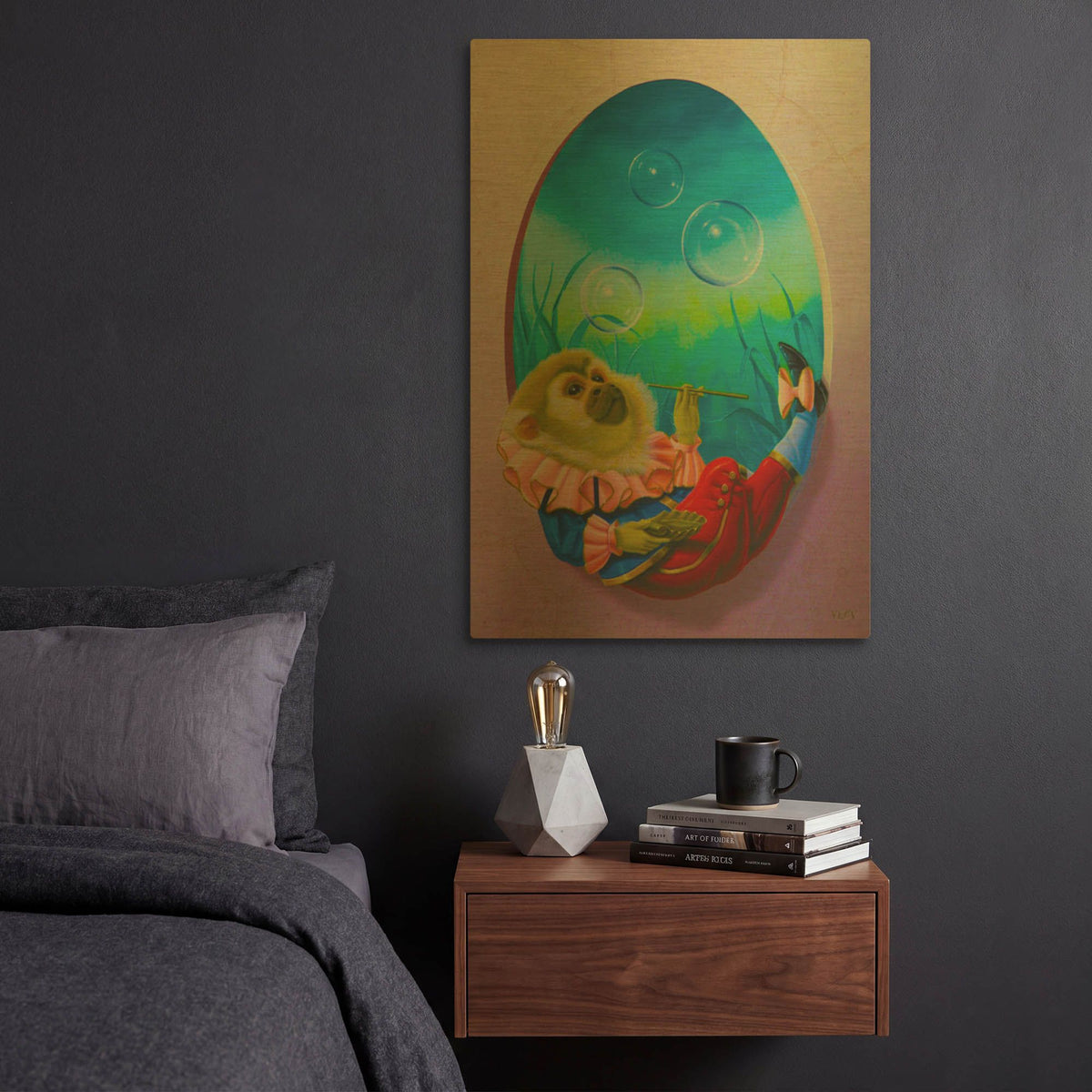 'Meditation' By Valery Vecu Quitard Gold Metal Wall Art
