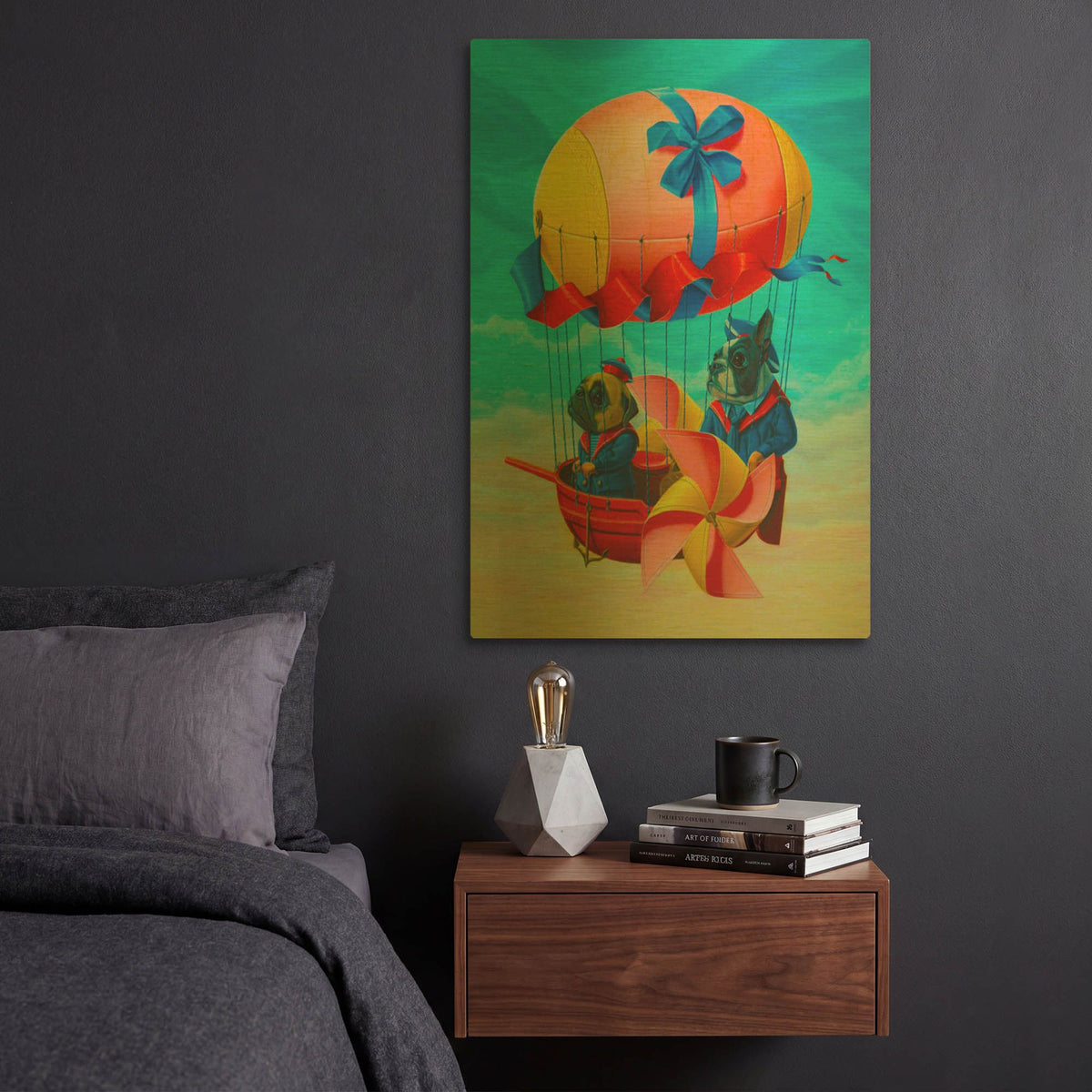 'Paschal Trip' By Valery Vecu Quitard Gold Metal Wall Art