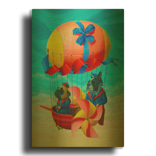 'Paschal Trip' By Valery Vecu Quitard Gold Metal Wall Art