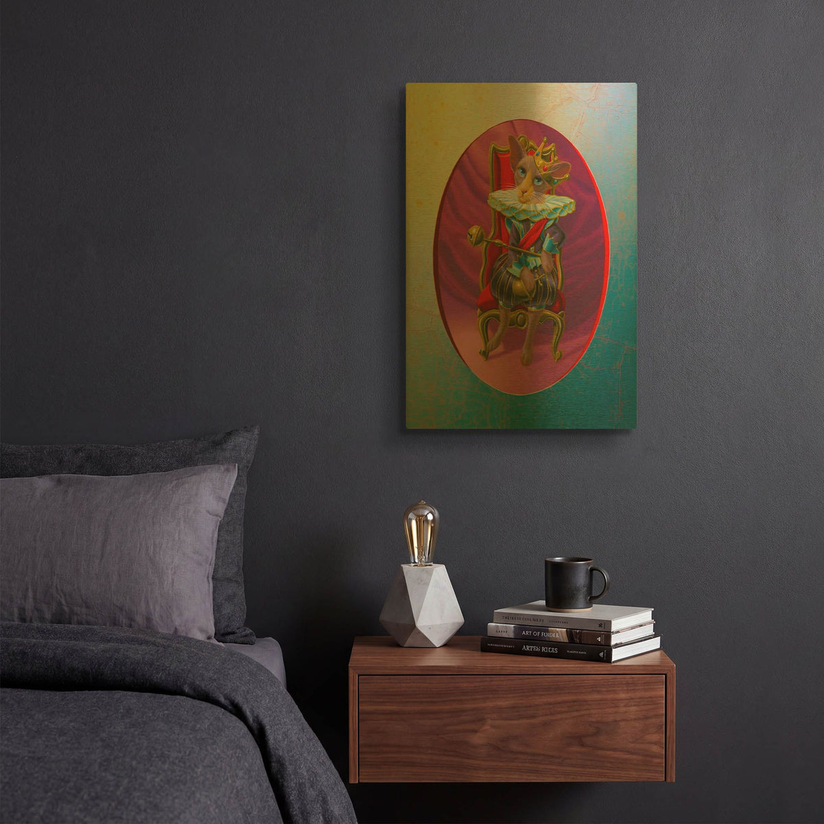 'Royal Throne' By Valery Vecu Quitard Gold Metal Wall Art