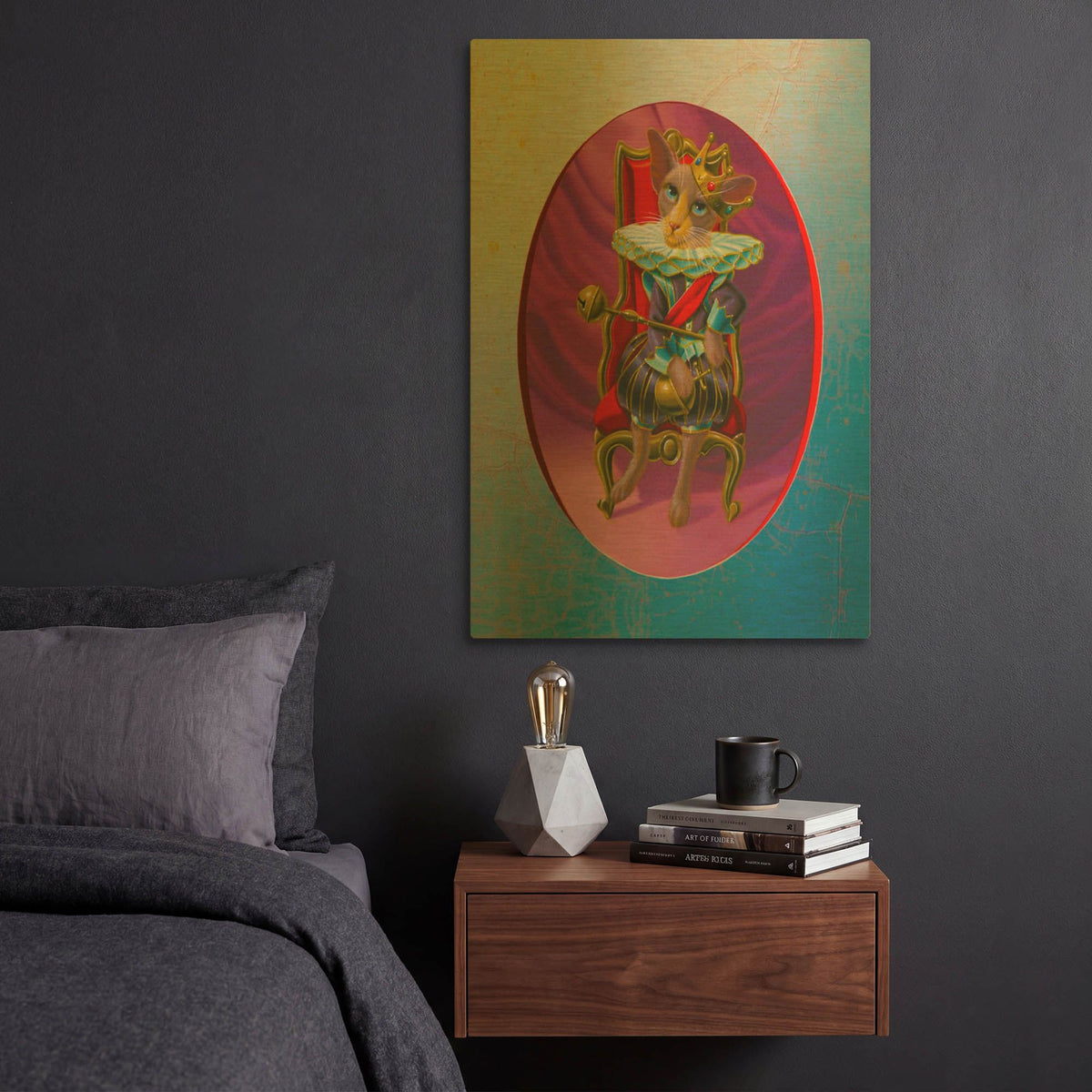 'Royal Throne' By Valery Vecu Quitard Gold Metal Wall Art