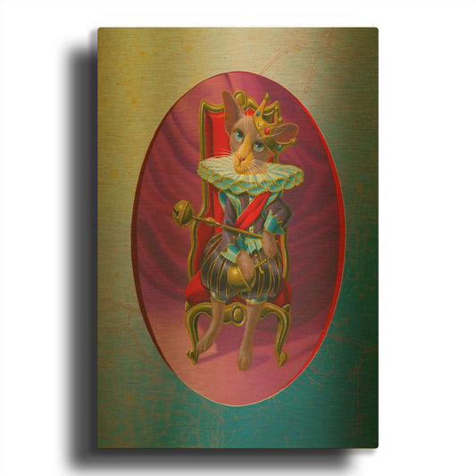 'Royal Throne' By Valery Vecu Quitard Gold Metal Wall Art