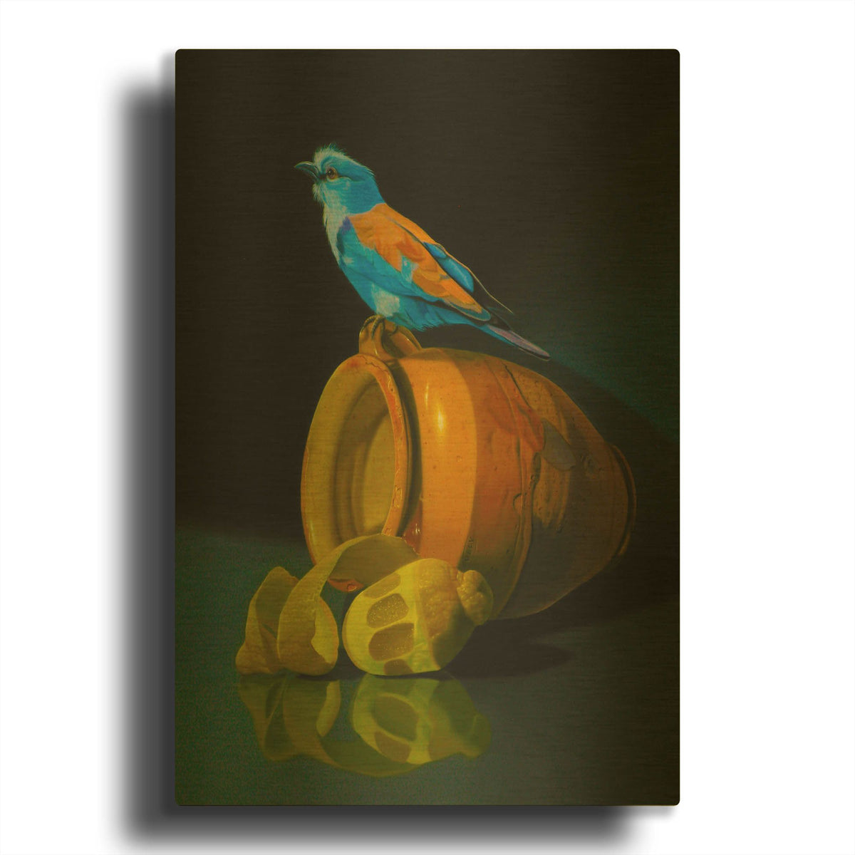 'The European Rollet And The Provencal Pot' By Valery Vecu Quitard Gold Metal Wall Art
